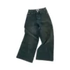 Baggy-Jeans mit Schablonenprint