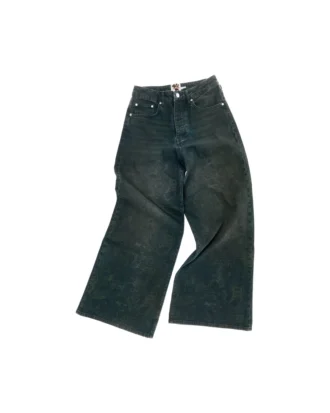 Baggy-Jeans mit Schablonenprint