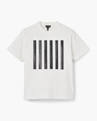Das gestreifte Box-T-Shirt
