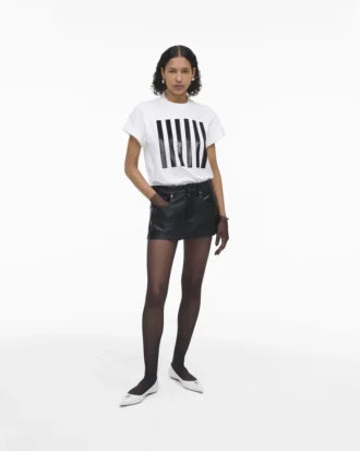 Das gestreifte Box-T-Shirt