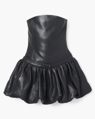 Das Leder-Bubble-Kleid