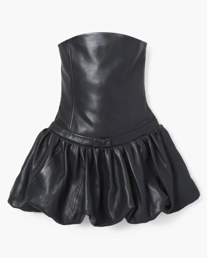 Das Leder-Bubble-Kleid Das Leder-Bubble-Kleid