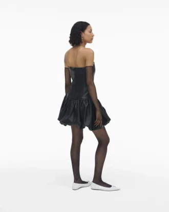 Das Leder-Bubble-Kleid