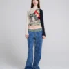 David Rappeneau Mesh-Langarmshirt