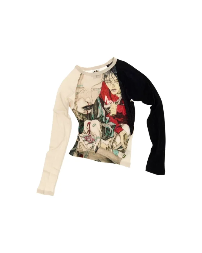 David Rappeneau Mesh-Langarmshirt