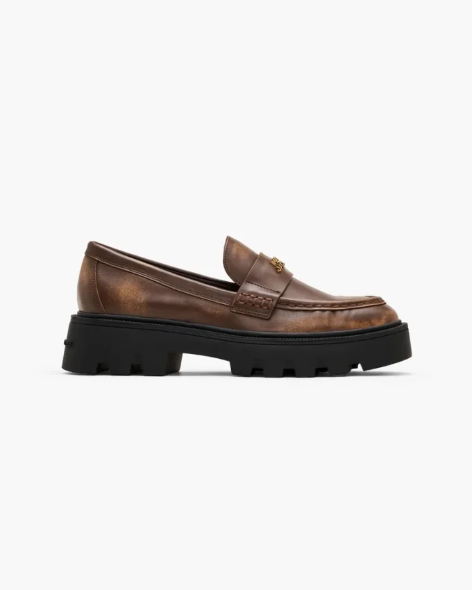 Der Frankie Loafer aus Distressed-Leder Der Frankie Loafer aus Distressed-Leder