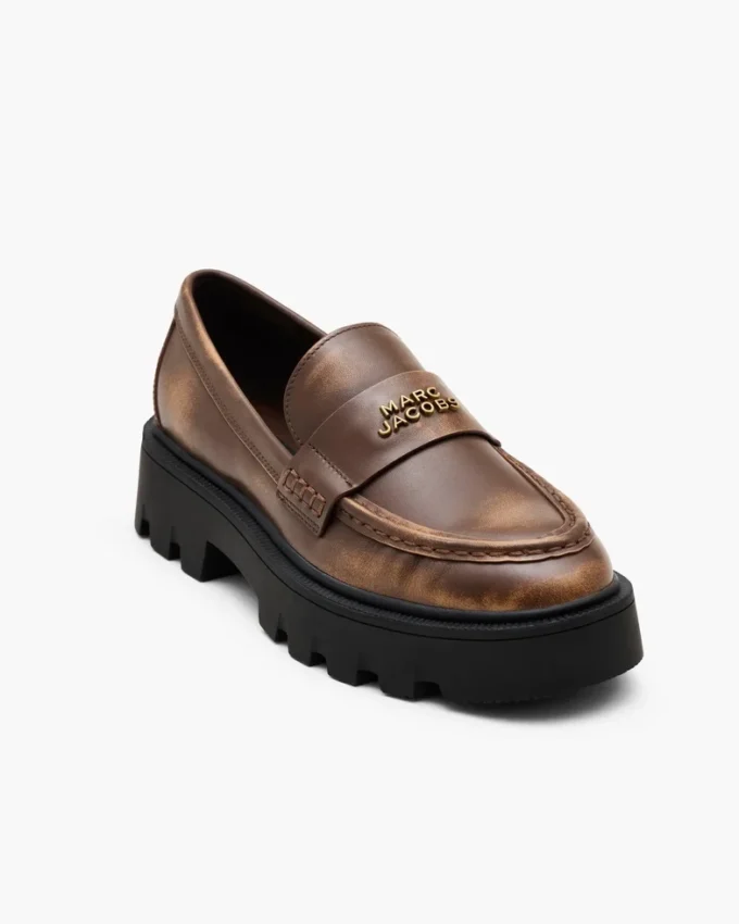Der Frankie Loafer aus Distressed-Leder Der Frankie Loafer aus Distressed-Leder