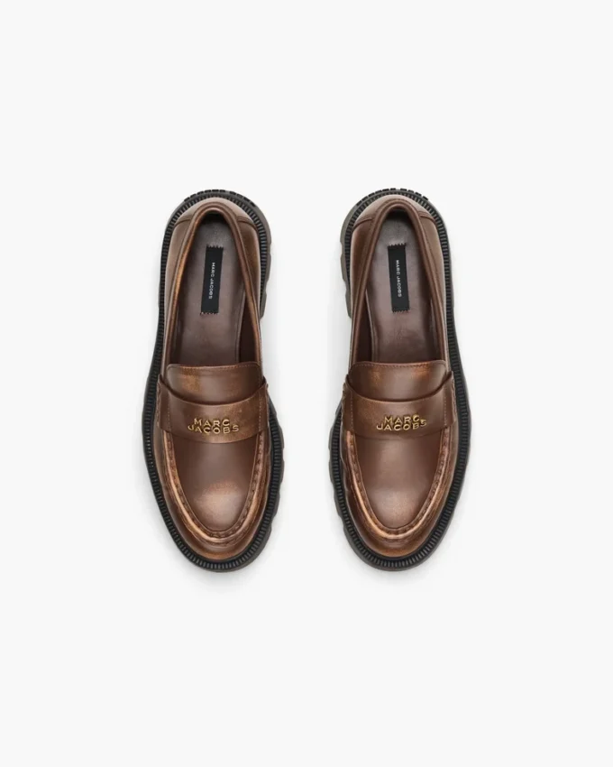 Der Frankie Loafer aus Distressed-Leder Der Frankie Loafer aus Distressed-Leder