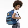 Der große Rucksack „Biker Colorblock Denim”