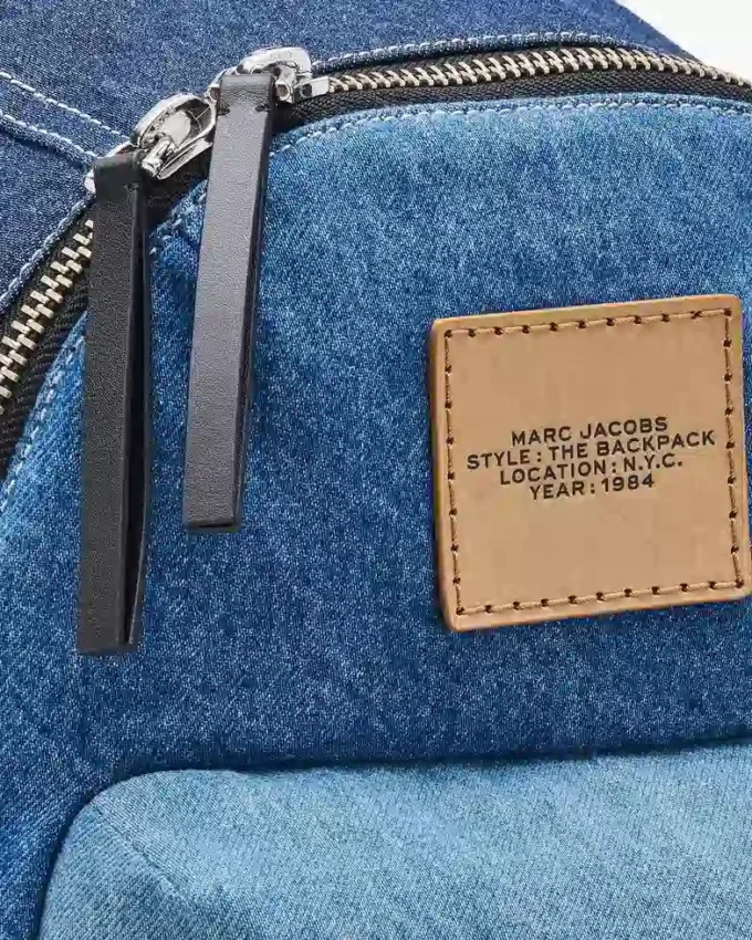 Der große Rucksack „Biker Colorblock Denim”