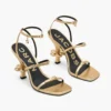 Der Metallic-Leder-Daisy-Absatz