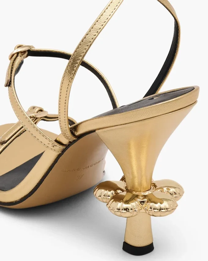 Der Metallic-Leder-Daisy-Absatz