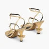 Der Metallic-Leder-Daisy-Absatz