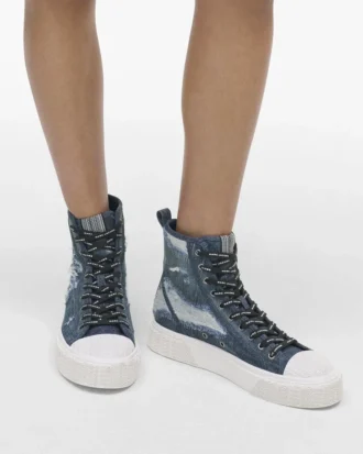 Der Rip And Repair Denim High Top Sneaker