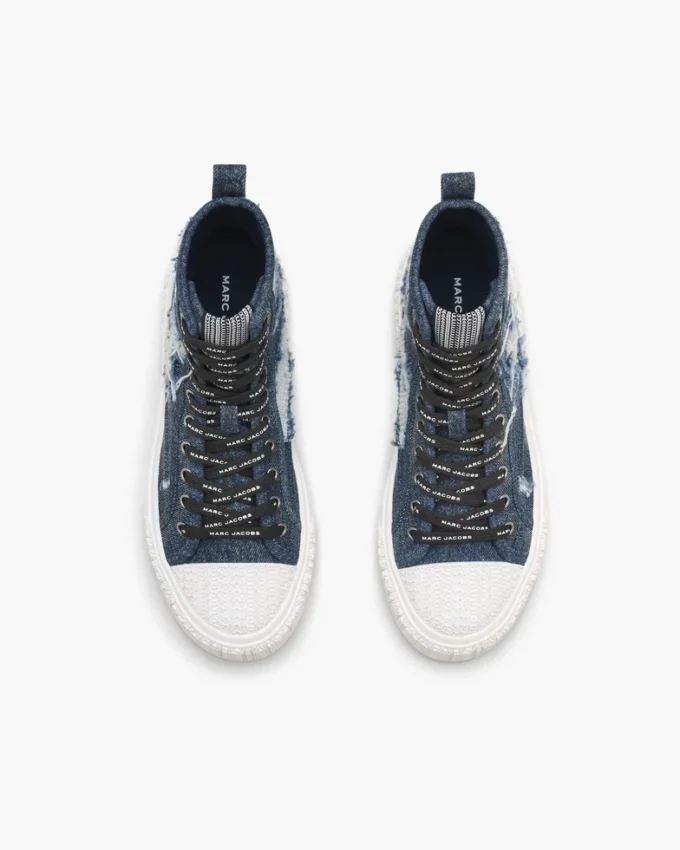 Der Rip And Repair Denim High Top Sneaker Der Rip And Repair Denim High Top Sneaker