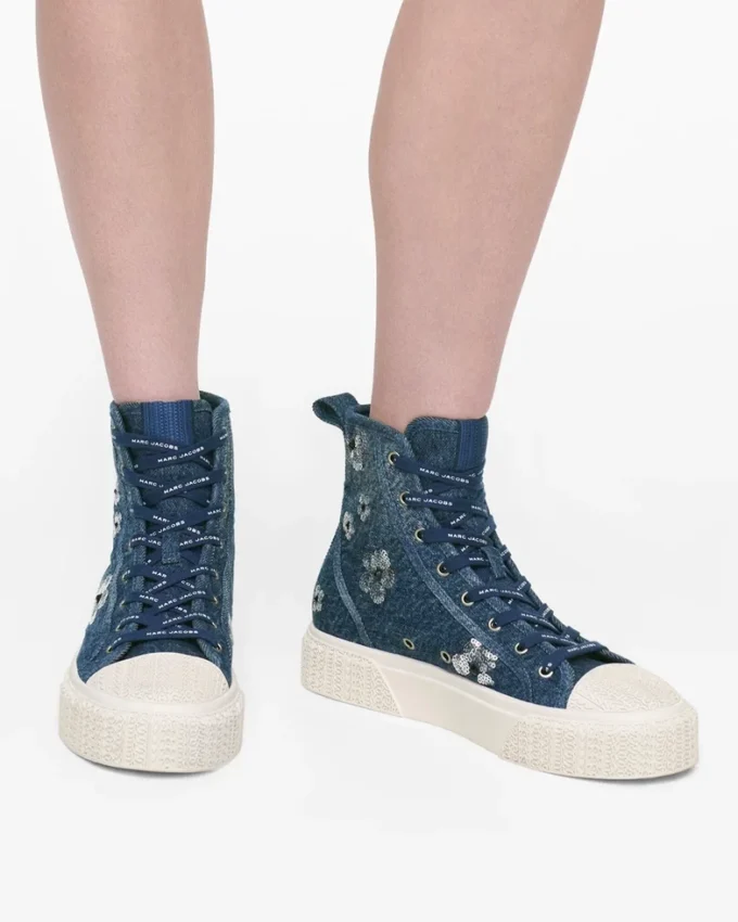 Der Sequin Daisy Denim High Top Sneaker Der Sequin Daisy Denim High Top Sneaker