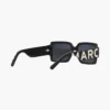Die auffällige Logo-Sonnenbrille in quadratischer Form Die auffällige Logo-Sonnenbrille in quadratischer Form