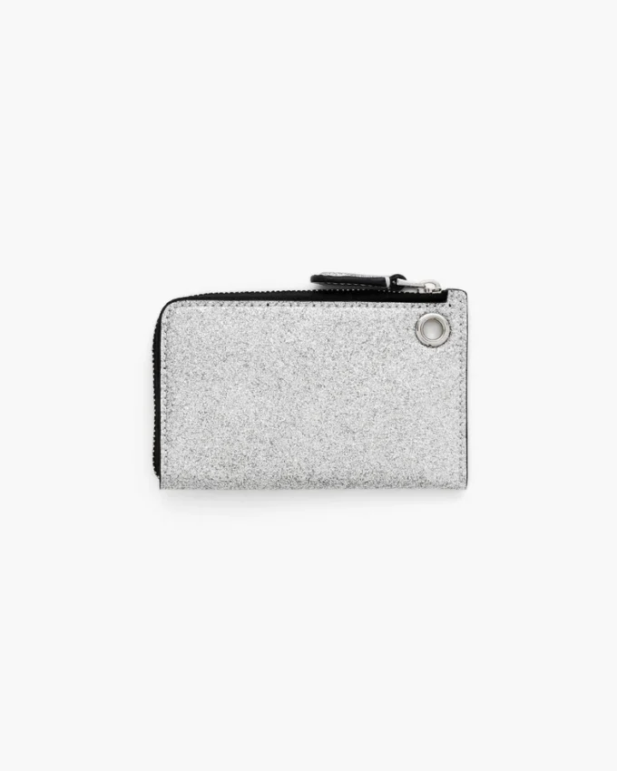 Die beschichtete Glitter Everyday Top Zip Charm Geldbörse Die beschichtete Glitter Everyday Top Zip Charm Geldbörse