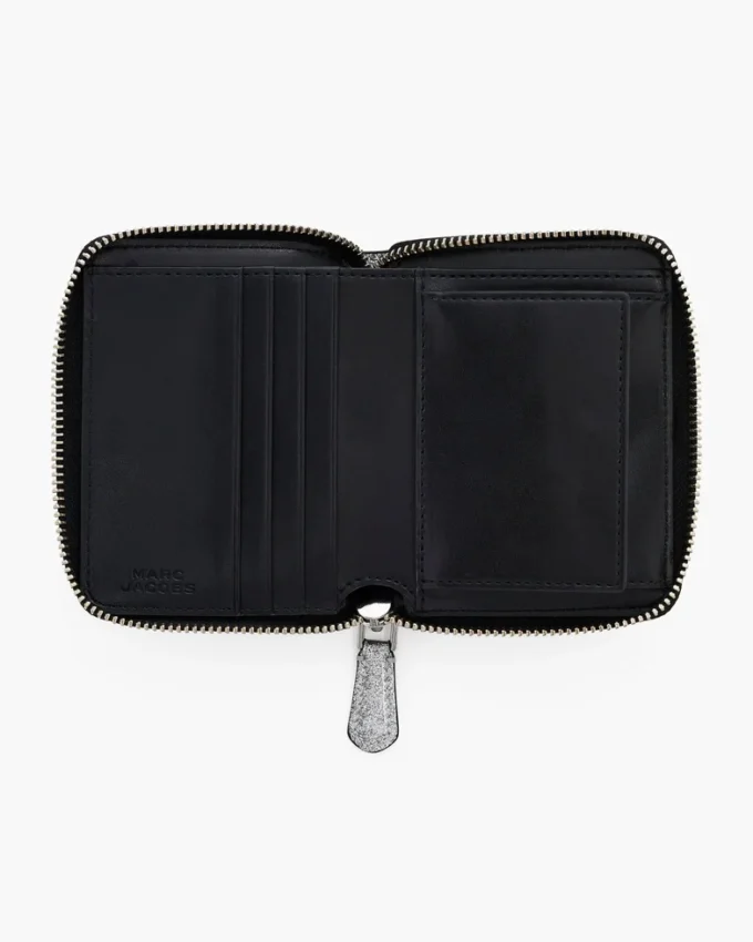 Die beschichtete, glitzernde, schlanke Kompaktbrieftasche für den Alltag