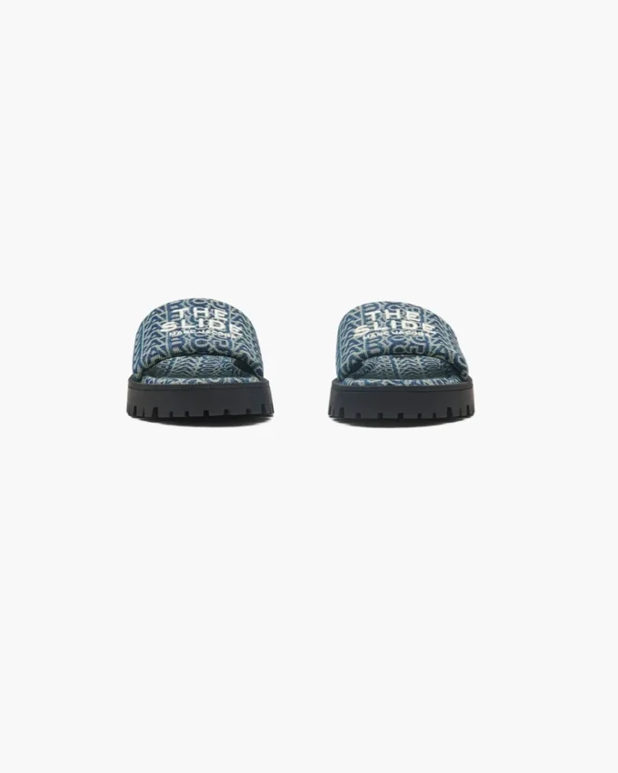 Die Denim Monogram Lug Sole Slide Die Denim Monogram Lug Sole Slide