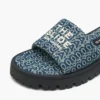 Die Denim Monogram Lug Sole Slide Die Denim Monogram Lug Sole Slide