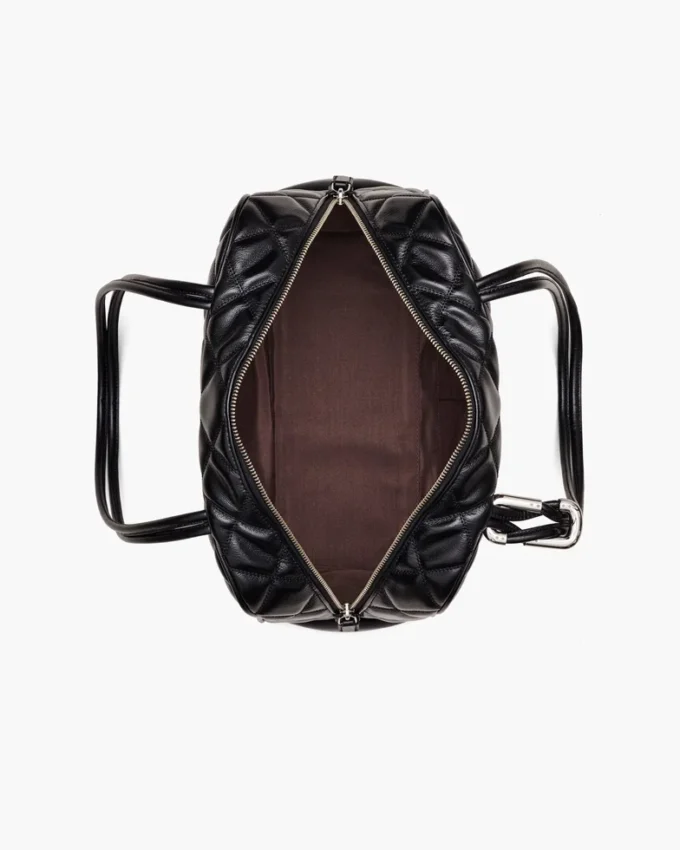 Die gesteppte Leder-Doppeltasche Die gesteppte Leder-Doppeltasche