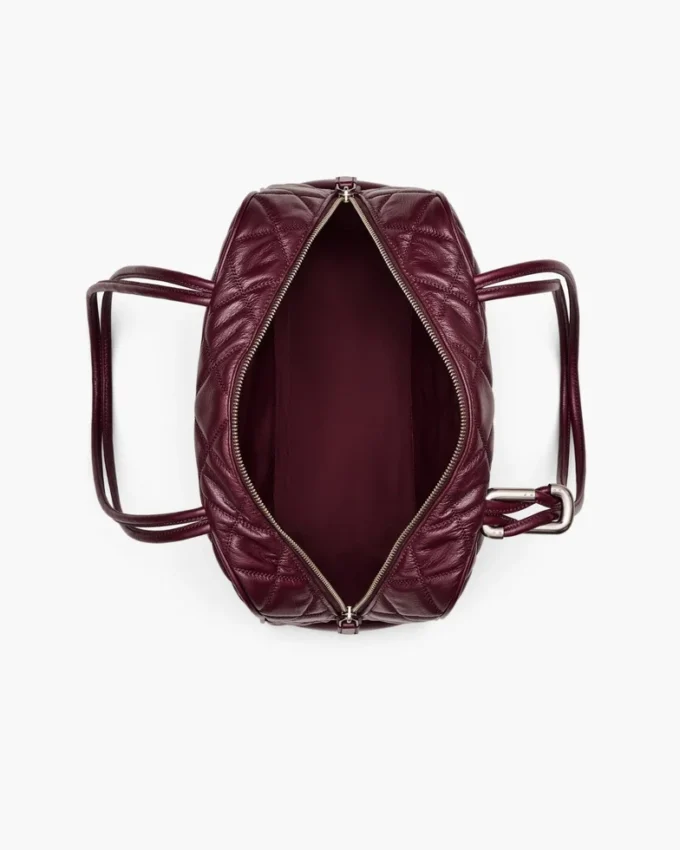 Die gesteppte Leder-Doppeltasche Die gesteppte Leder-Doppeltasche