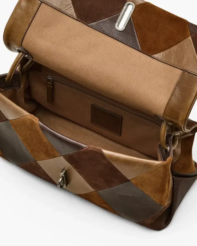 Die große Dual-Tasche aus Wildleder-Patchwork Die große Dual-Tasche aus Wildleder-Patchwork