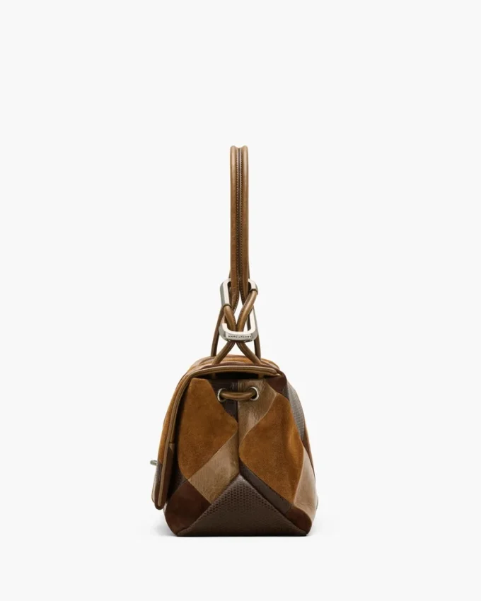 Die große Dual-Tasche aus Wildleder-Patchwork Die große Dual-Tasche aus Wildleder-Patchwork