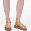 Die Metallic-Leder-Daisy-Gladiatorensandale