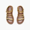 Die Metallic-Leder-Daisy-Gladiatorensandale