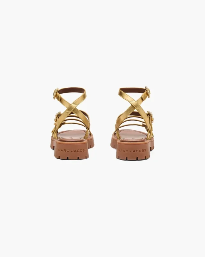Die Metallic-Leder-Daisy-Gladiatorensandale