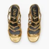 Die Metallic-Leder-Plateausandale Kiki Die Metallic-Leder-Plateausandale Kiki