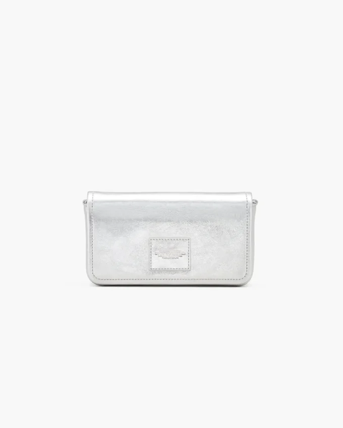 Die Mini-Tasche aus Metallic-Leder mit Kette Die Mini-Tasche aus Metallic-Leder mit Kette