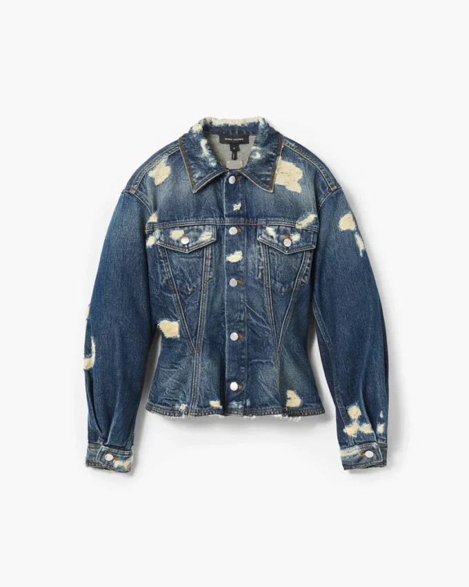 Die Rip And Repair Fluted Denim Jacke Die Rip And Repair Fluted Denim Jacke