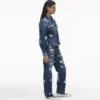 Die Rip And Repair Fluted Denim Jacke Die Rip And Repair Fluted Denim Jacke