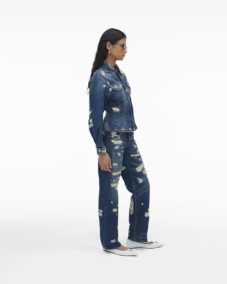 Die Rip And Repair Fluted Denim Jacke