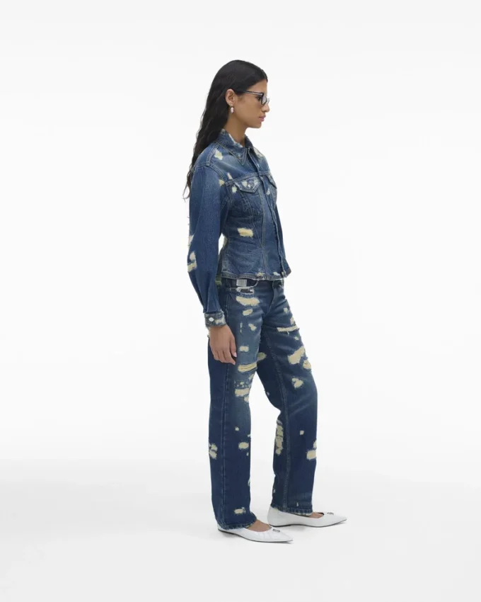 Die Rip And Repair Fluted Denim Jacke Die Rip And Repair Fluted Denim Jacke