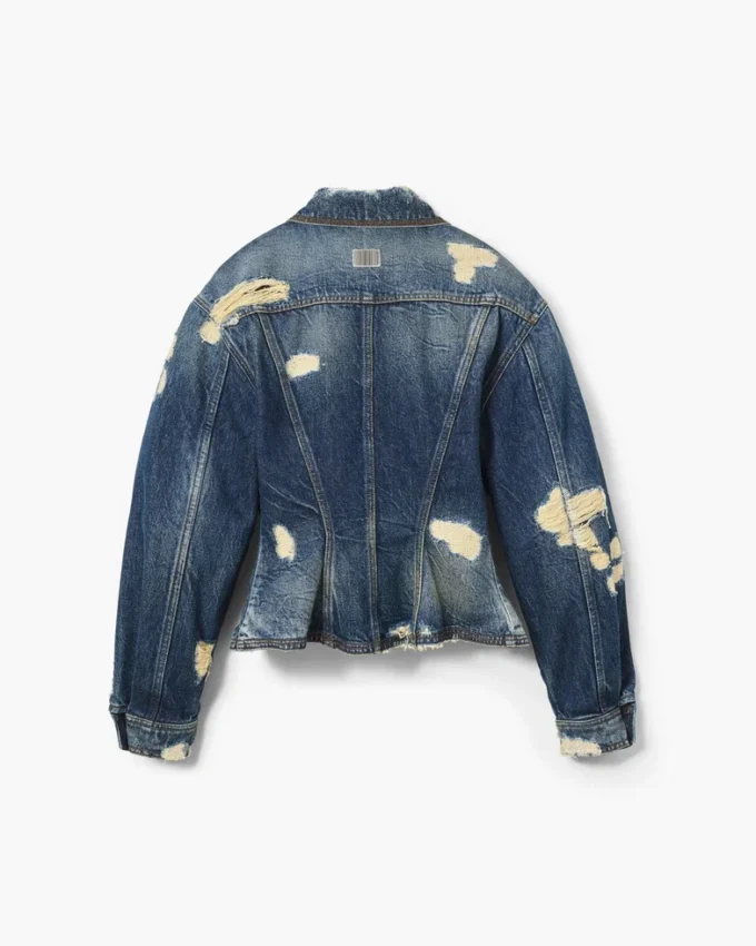 Die Rip And Repair Fluted Denim Jacke Die Rip And Repair Fluted Denim Jacke