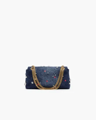 Die Trinket Charm Denim Dual Chain Mini Bag