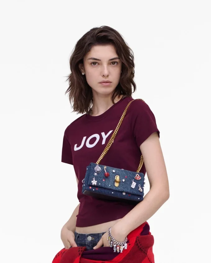 Die Trinket Charm Denim Dual Chain Mini Bag Die Trinket Charm Denim Dual Chain Mini Bag