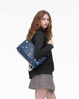 Die Trinket Charm Denim Large Dual Bag