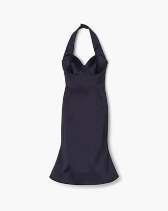 Figurbetontes Satin-Halterkleid