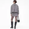 Gingham-Tweedjacke
