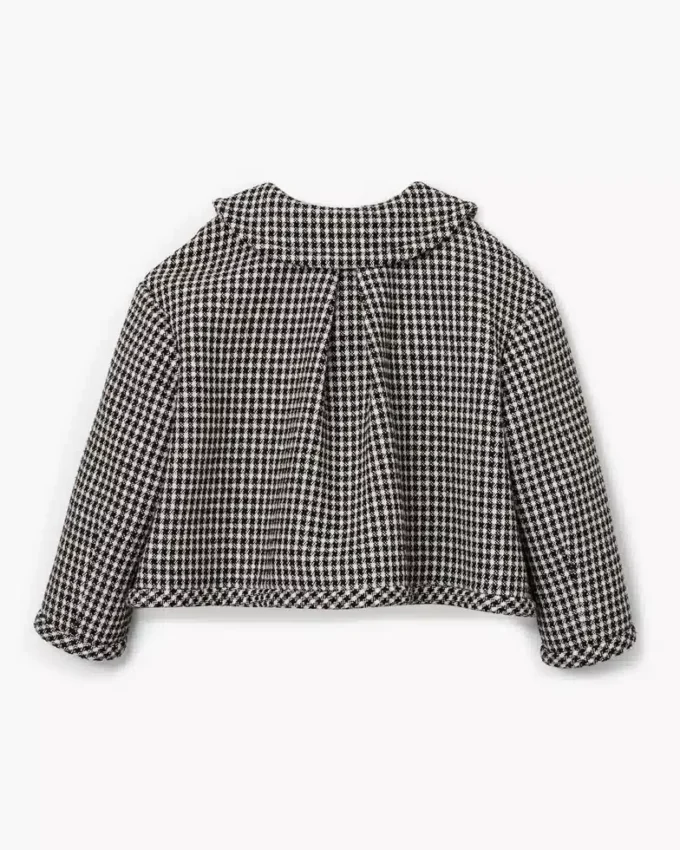 Gingham-Tweedjacke
