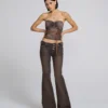 Jeans mit abnehmbarem Bund und ausgestelltem Bein