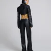 Kurze beschichtete Jeansjacke