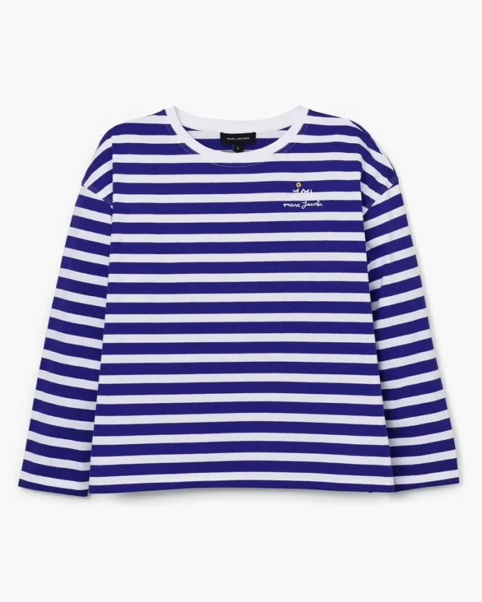 Langarmshirt mit Daisy-Streifen