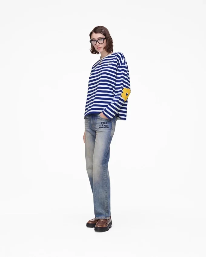 Langarmshirt mit Daisy-Streifen