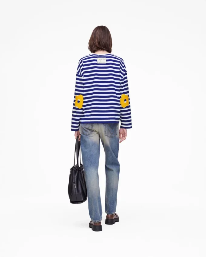 Langarmshirt mit Daisy-Streifen